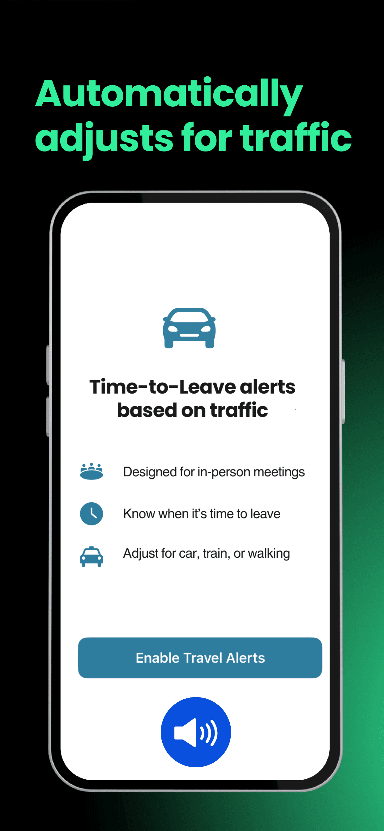 OnTimer time-to-leave alerts based on traffic